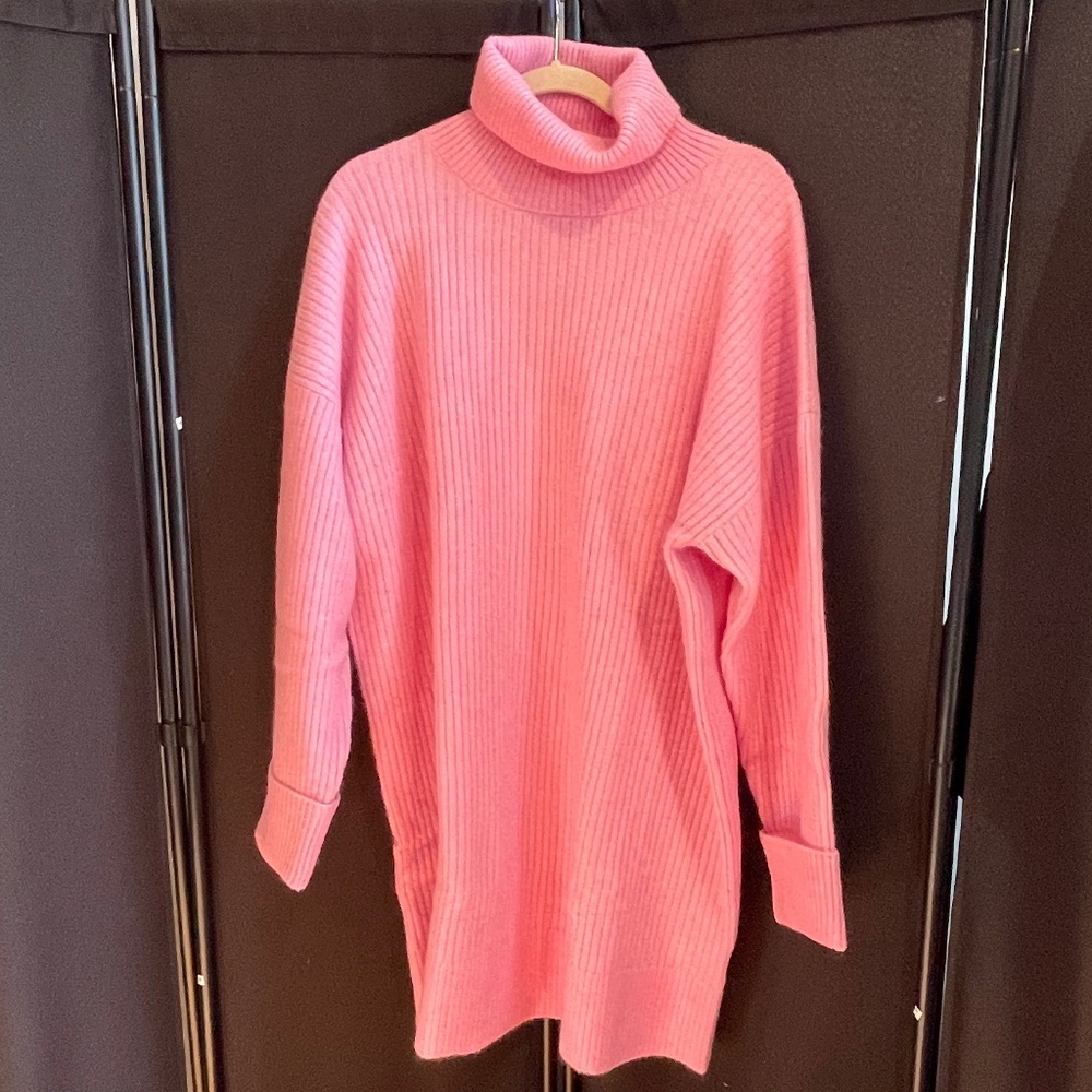 & Other Stories Vibrant Pink Cowl Neck Sweater